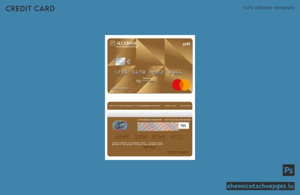 Ägypten Alexbank Gold Mastercard Beispielvorschau